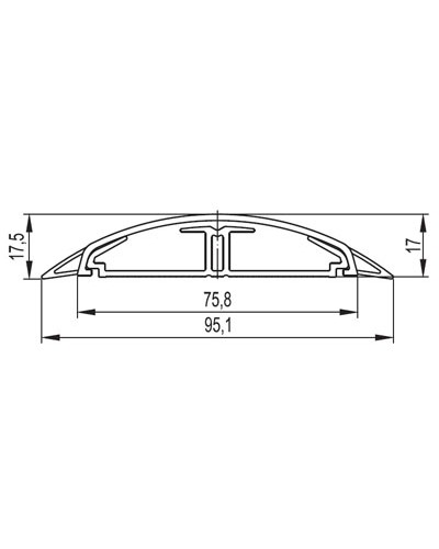 Кабель-канал напольный CSP-F 75x17 мм DKC 01332 в Иваново Кабель-канал Pintop.ru
