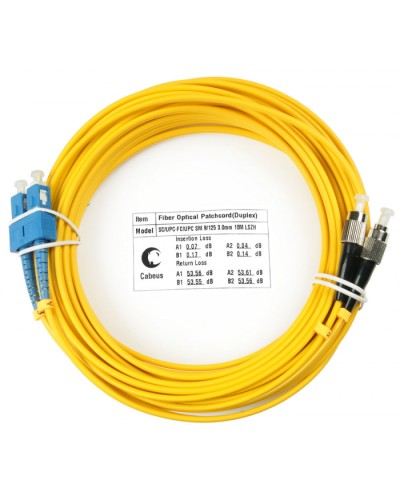 Шнур оптический duplex SC-FC 9/125 sm 20м LSZH Cabeus FOP(d)-9-SC-FC-20m в Иваново Патч-корды оптические Pintop.ru