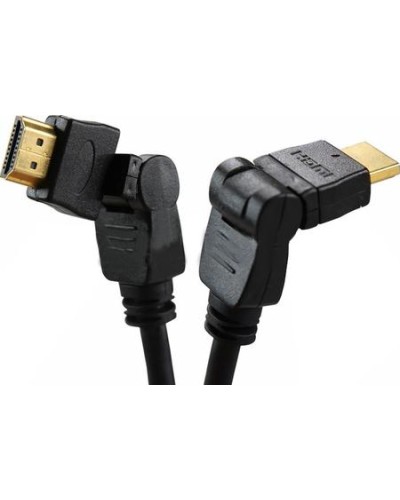 Шнур HDMI - HDMI gold 2 м с фильтрами угловой 360° (10шт/уп) REXANT 17-6204-3 в Иваново Патч-корды и пигтейлы Pintop.ru
