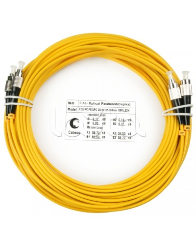 Шнур оптический duplex FC-FC 9/125 sm 20м LSZH Cabeus FOP(d)-9-FC-FC-20m в Иваново Патч-корды оптические Pintop.ru