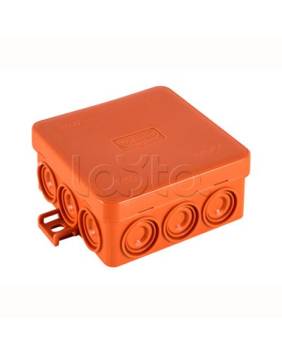 JBL085 Коробка огн. E110, о/п 85х85х38мм, без галогена, 12 вых., IP55, 3P, (0,15-4,0 мм2), цвет оранж. Экопласт (43465HF) в Иваново Распределительные коробки Pintop.ru