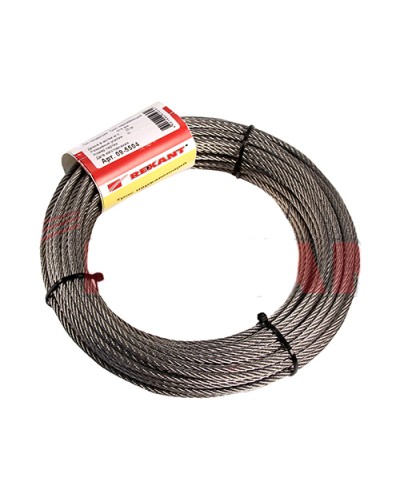 Трос нержавеющий d=3мм, моток 20 метров REXANT 09-5503 в Иваново Крепежные изделия Pintop.ru