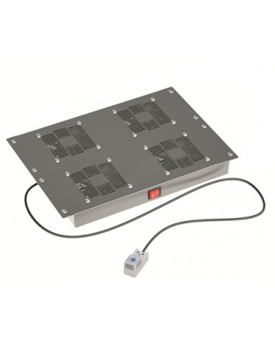 19 Вентиляторный модуль 4 вентилятора с термостатом для 19 IT-корпусов STI/CQE, RAL9005 DKC (R519VSIT4FTB) в Иваново Вентиляторные модули Pintop.ru