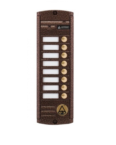 Видеопанель вызывная накладная цветная на 8 абонентов Activision AVP-458 (PAL, медь) в Иваново Вызывные видеопанели малоабонентные Pintop.ru