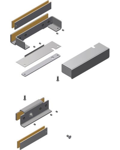 Комплект монтажа Aler MK AL-150PR-Glass в Иваново Электромагнитные замки Pintop.ru