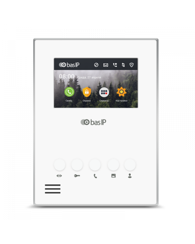 Видеодомофон BAS-IP AU-04LAF WHITE в Иваново Абонентские IP устройства Pintop.ru