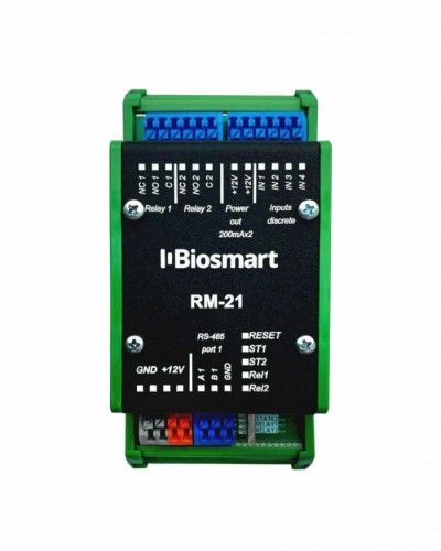 Релейный модуль BioSmart RM-21 OSDP в Иваново Контроллеры СКУД BioSmart Pintop.ru