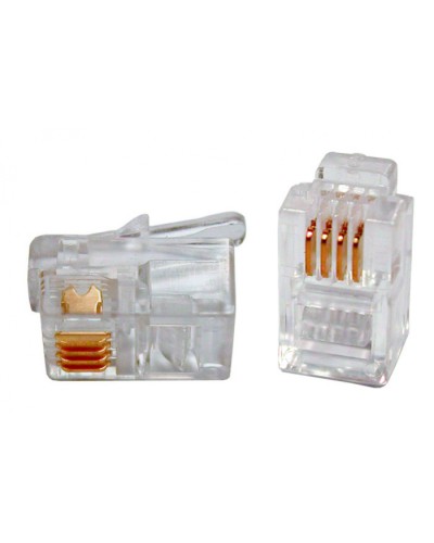 Коннектор телефонный для телефонных трубок Cabeus 4P4C в Иваново Коннекторы и разъемы Pintop.ru