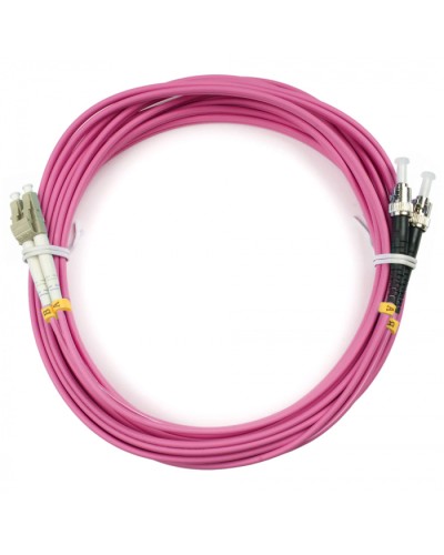 Шнур оптический duplex LC-ST 50/125 mm OM4 15м LSZH Cabeus FOP-50-OM4-LC-ST-15m в Иваново Патч-корды оптические Pintop.ru