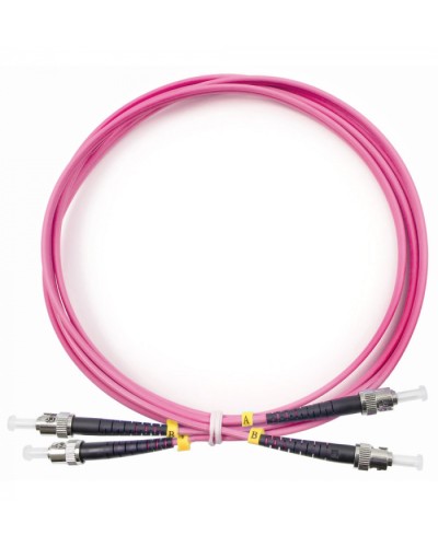 Шнур оптический duplex ST-ST 50/125 mm OM4 1,5м LSZH Cabeus FOP-50-OM4-ST-ST-1,5m в Иваново Патч-корды оптические Pintop.ru