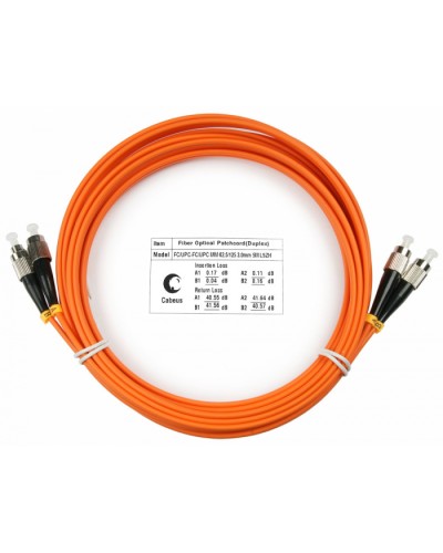 Шнур оптический duplex FC-FC 62,5/125 mm 20м LSZH Cabeus FOP-62-FC-FC-20m в Иваново Патч-корды оптические Pintop.ru