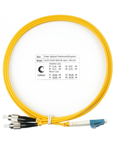 Шнур оптический duplex LC-FC 9/125 sm 1,5м LSZH Cabeus FOP(d)-9-LC-FC-1,5m в Иваново Патч-корды оптические Pintop.ru