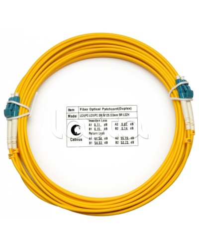 Шнур оптический duplex LC-LC 9/125 sm 7м LSZH Cabeus FOP(d)-9-LC-LC-7m в Иваново Патч-корды оптические Pintop.ru