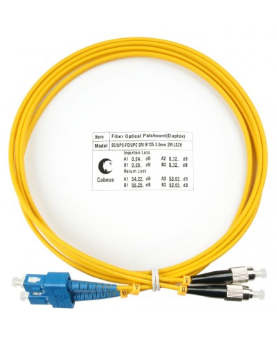 Шнур оптический duplex SC-FC 9/125 sm 2м LSZH Cabeus FOP(d)-9-SC-FC-2m в Иваново Патч-корды оптические Pintop.ru