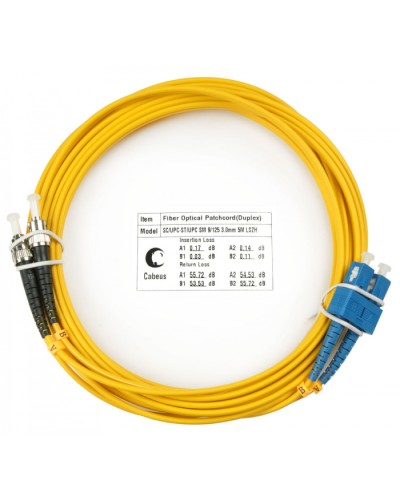 Шнур оптический duplex SC-ST 9/125 sm 5м LSZH Cabeus FOP(d)-9-SC-ST-5m в Иваново Патч-корды оптические Pintop.ru