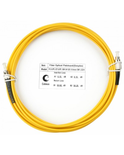 Шнур оптический simplex FC-ST 9/125 sm 10м LSZH Cabeus FOP(s)-9-FC-ST-10m в Иваново Патч-корды оптические Pintop.ru