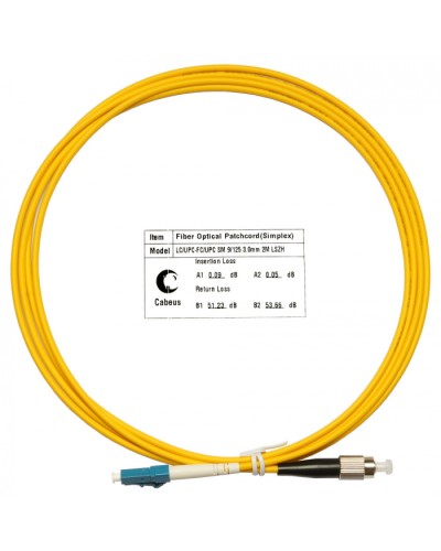 Шнур оптический simplex LC-FC 9/125 sm 2м LSZH Cabeus FOP(s)-9-LC-FC-2m в Иваново Патч-корды оптические Pintop.ru