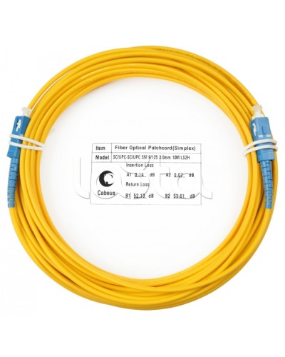 Шнур оптический simplex SC-SC 9/125 SM 15 м LSZH Cabeus FOP(s)-9-SC-SC-15M в Иваново Патч-корды оптические Pintop.ru