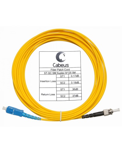Шнур оптический simplex SC-ST 9/125 sm 10м LSZH Cabeus FOP(s)-9-SC-ST-10m в Иваново Патч-корды оптические Pintop.ru