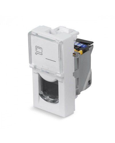 Модуль Keystone Jack RJ-45(8P8C), 180 градусов, категория 6a, экран. Cabeus (KJ-RJ45-Cat.6a-SH-180T-FP-L-22,5) в Иваново Модули Keystone Pintop.ru