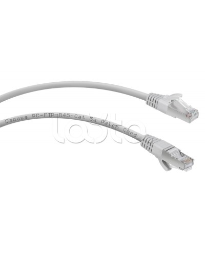 Патч-корд FTP, категория 5e, 2 м, экранированный, серый Cabeus PC-FTP-RJ45-Cat.5e-2m в Иваново Патчкорды (медные) Pintop.ru
