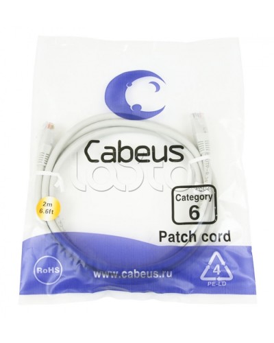 Шнур коммутационный 2xRJ-45/8P8C U/UTP кат.6 (1.5 м) Cabeus PC-UTP-RJ45-Cat.6-1.5m в Иваново Патчкорды (медные) Pintop.ru