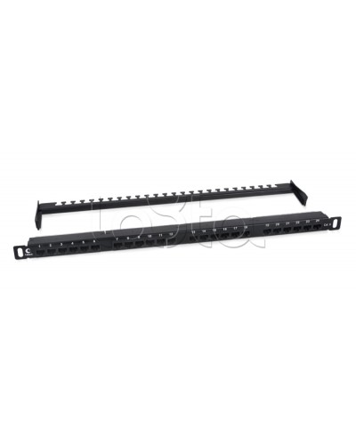Патч-панель 19 (0,5U) 24 порта RJ-45 кат.6 Cabeus (PLHD-24-Cat.6-Dual-180-0,5U) в Иваново Патч панель Pintop.ru