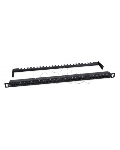 Патч-панель 19 (0,5U) 24 порта RJ-45 кат.6а Cabeus (PLHD-24-Cat.6a-Dual-180-0,5U) в Иваново Патч панель Pintop.ru
