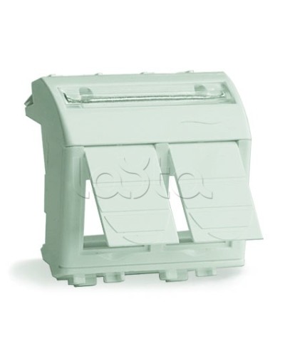 Адаптер для 2-х информационных разъемов Systimax, белый, 2мод DKC 76617B в Иваново Аксессуары для стоек и шкафов Pintop.ru