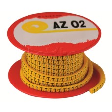 Колечко маркировочное B, 2.5-4мм. черное на желтом DKC AZO3BBBY