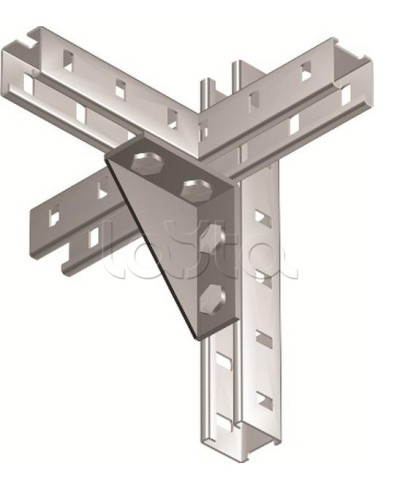Уголок двойной усиленный левый, горячеоцинкованный DKC BMC1022HDZ в Иваново Аксессуары для лотков Pintop.ru
