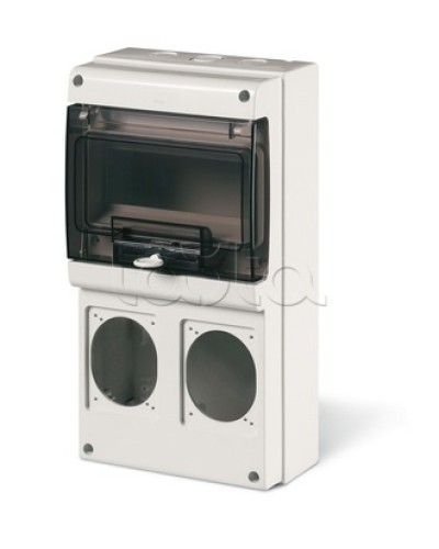 Корпус на 8 модулей и 2 поста с основанием 70х87 мм. Тип M340 DKC DIS6722300 в Иваново Аксессуары для стоек и шкафов Pintop.ru