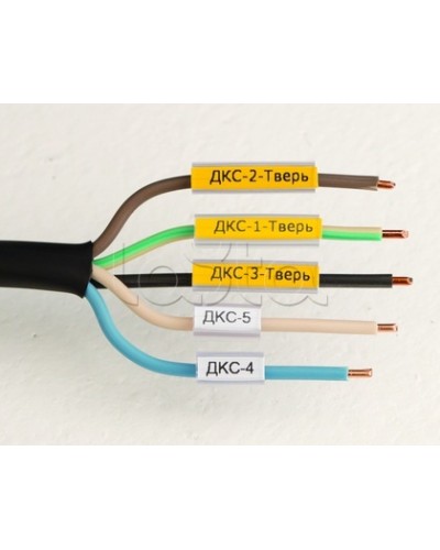 Маркировка для провода, гибкая, для трубочек. 4х10мм. Белая DKC NUTFL10 в Иваново Крепежные изделия Pintop.ru