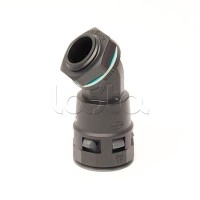 Монтажный комплект муфта 45 грд. труба-коробка DN 17 мм, М20х1,5, полиамид, цвет черный DKC PACL17M20N