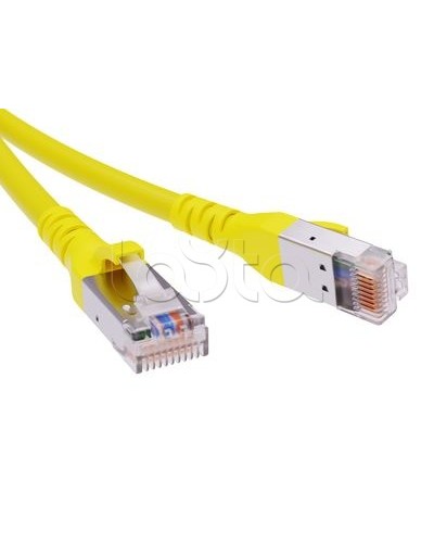 Патч-корд экранированный CAT6A SF/UTP 4х2, LSZH, желтый, 0.5м DKC RN6ASF4505YL в Иваново Патчкорды (медные) Pintop.ru