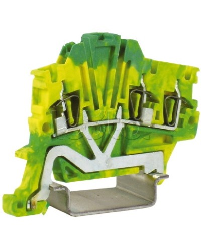 Зажим для заземления, 1 ввод/2 вывода, 1,5 кв.мм желто-зеленый DKC ZHT410 в Иваново Держатели, клипсы, скобы Pintop.ru