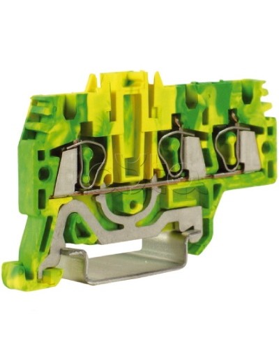 Зажим для заземления, 1 ввод/2 вывода, 2,5 кв.мм желто-зеленый DKC ZHT510 в Иваново Держатели, клипсы, скобы Pintop.ru