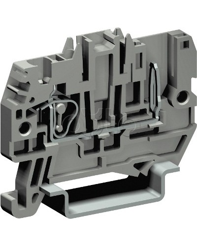 Пружинная проходная клемма со штыревым контактом. Серая. 2,5 кв. мм. DKC ZHVP300GR-RET в Иваново Аксессуары для лотков Pintop.ru