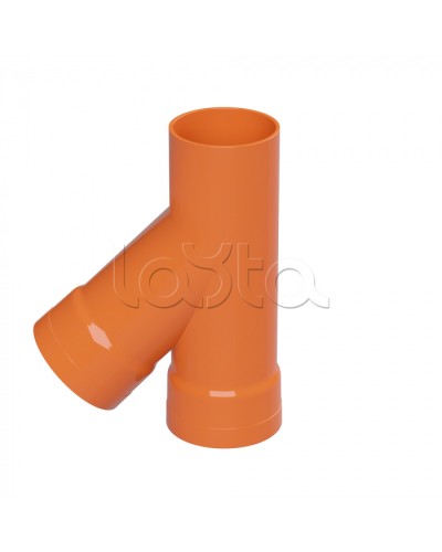 Тройник для двустенных труб одного диаметра ф110мм, 45°, полипропилен DKC 019110 в Иваново Повороты, муфты, тройники Pintop.ru