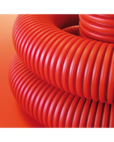 Труба гофрированная двустенная ПНД 75 мм для кабельной канализации с протяжкой DKC 121975 (50 м) в Иваново Труба гофрированная Pintop.ru