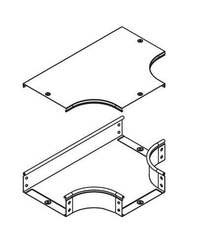 Крышка DPT на ответвитель Т-образный горизонтальный осн. 100 DKC 38042 в Иваново Аксессуары для лотков Pintop.ru