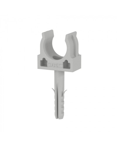 Держатель с защёлкой и дюбелем, в комплекте с винтом розница D16 (100 шт/уп) DKC (51316R) в Иваново Держатели, клипсы, скобы Pintop.ru