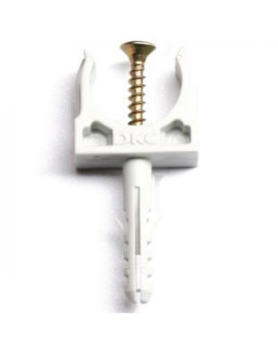 Держатель с защелкой и дюбелем, д.25 мм DKC 51325R5 в Иваново Держатели, клипсы, скобы Pintop.ru
