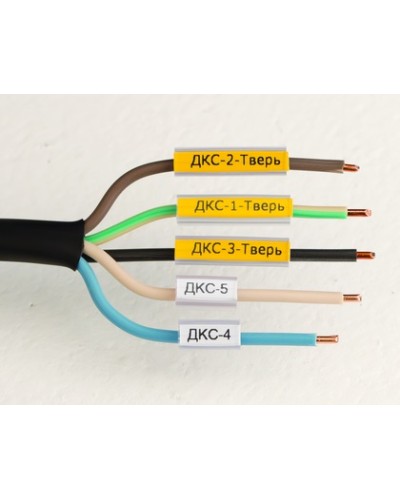 Маркировка для провода, гибкая, для трубочек. 4х12мм. Желтая DKC NUTFL12Y в Иваново Крепежные изделия Pintop.ru