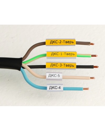 Маркировка для провода, гибкая, для трубочек. 4х15мм. Желтая DKC NUTFL15Y в Иваново Крепежные изделия Pintop.ru