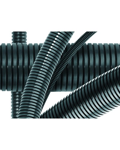 Труба гофрированная DN36мм, ПВ-0, D вн 36,3 мм, D нар 42,5 мм, полиамид 6, без протяжки DKC PA603643F0 в Иваново Труба гофрированная Pintop.ru