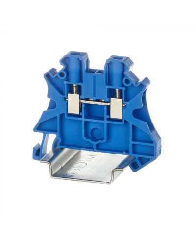 Клемма проходная, винтовой зажим, 2 точки подключения, 4 кв.мм, синяя DKC (TUR-4-BU) в Иваново Клеммные колодки Pintop.ru