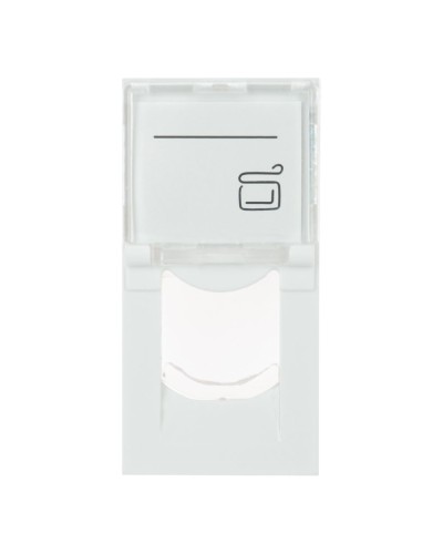 Адаптер 22,5х45 мм со шторкой для модуля Keystone, 1 порт (модуль), белый Datarex (DR-513200) в Иваново Проходные адаптеры и розетки оптические Pintop.ru