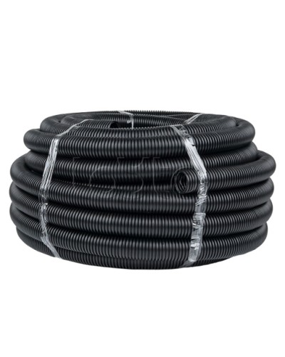 Труба гофр. ПНД тяжелая с протяжкой d50 мм (20 м) черная EKF-Plast (tpnd-50-t) в Иваново Труба гофрированная Pintop.ru
