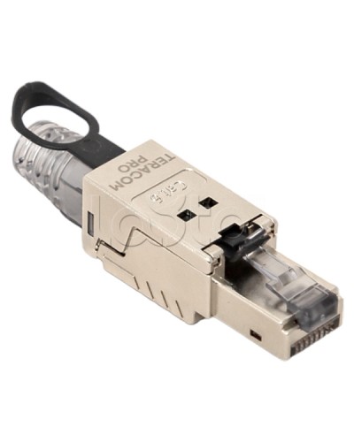 Коннектор TERACOM PRO полевой заделки RJ-45 (8P8C) экран. STP для кабеля Cat.6A EKF (TRP-PLUG-6ASTP-FST) в Иваново Коннекторы Pintop.ru